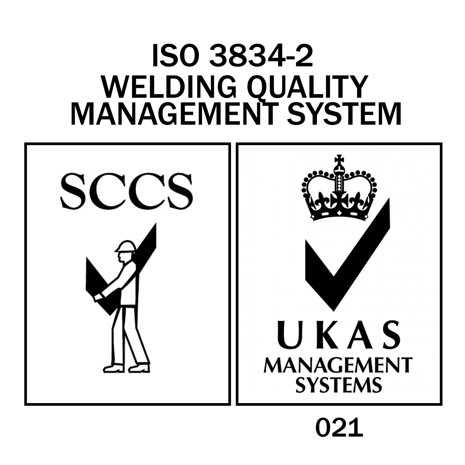 UKAS ISO 3834 logo